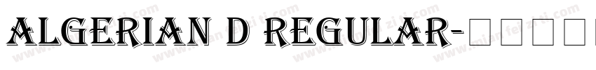 Algerian D Regular字体转换